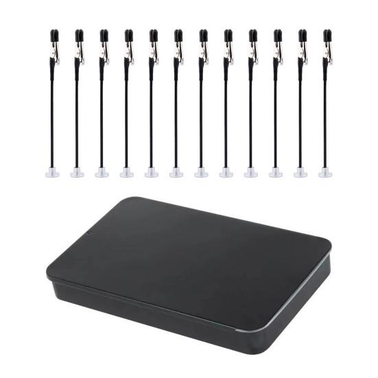 

1 Набір Магнітних Допоміжних Рук для Паяльної Станції з 12 Магнітними Гнучкими Затискачами Міцний Сталевий Ящик Тримач для Паяння, Моделювання, Фарбування, PCB чорний