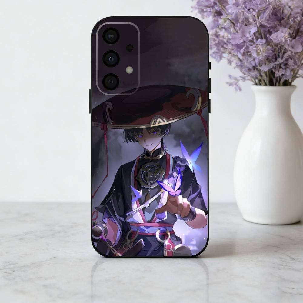 S-Scaramouches G-Genshin I-Impact-T phone Case For Samsung Galaxy A73,A72,A71,A70,A53,A52,A51,Others Soft Black Shell