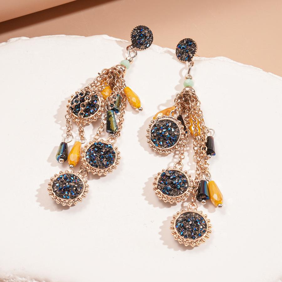 Круглые серьги с кисточками Легкая роскошь Высококачественные модные серьги для женщин