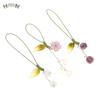 Cute Tulip Flowers phone Strap Lanyards Charms Mobile Phone Case Keychain Car Key Chains Headset Cover Hang