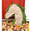 New Christmas Horse Head Wreath Farmhouse Double Horse Head Winter Wreath Farmhouse Courtyard Porch Door Hanging Wreath