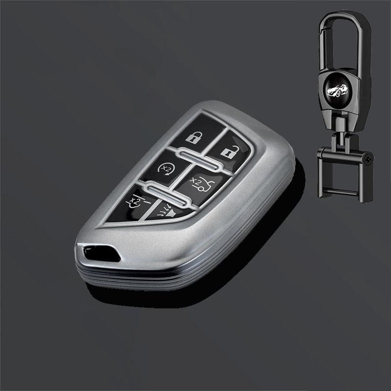Autoschlüsselanhänger-Abdeckung für Cadillac Escalade CT4 CT4-V CT5 XTS CT6 C8 für GMC Yukon 2021 2022 2023 2024 Zubehör