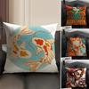 fashing Illustration of diagonal square Pillow Case Natural Linen Double-Sided Printing Sofa Home Decor Cushion Cover