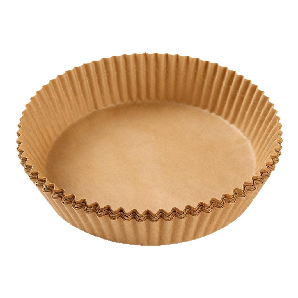 High-Temp Resistant Oil-Absorbing Air Fryer Paper Liners - Food Grade, Round, Ideal for Baking & BBQ