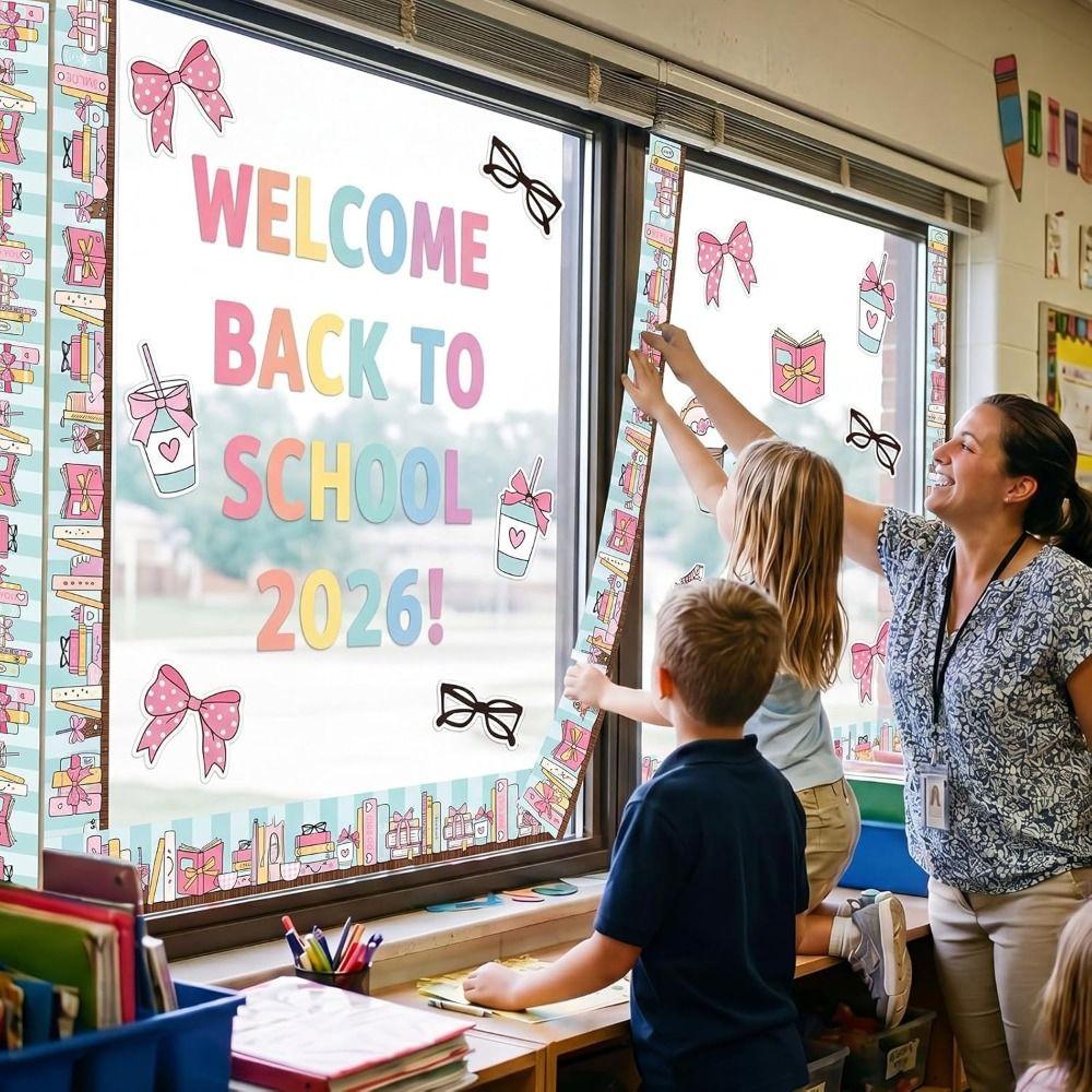 Cartoon Pattern Classroom Border Sticker Self Adhesive Learning Wall Sticker  Teacher Supplies