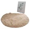 Okrągły Dywan z Jedwabiu i Wełny w Odcieniach Kawy Barwiony Metodą Tie-Dye - Antypoślizgowy Koc do Sypialni lub Salonu