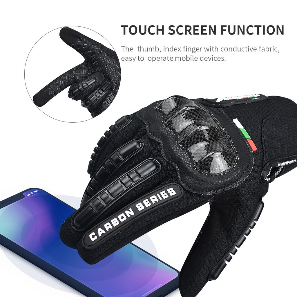 Rękawice motocyklowe Ekran dotykowy Pełny palec Oddychający Wodoodporny(M/L/XL/XXL)