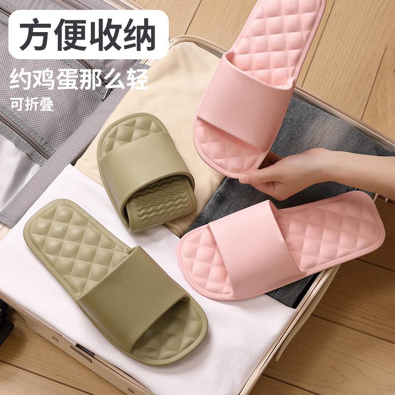 Spring, summer and autumn new products are simple and portable, comfortable indoor travel towels, folded cool slippers, non-slip.