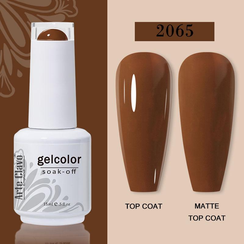 Arte Clavo Nail Gel Polish 15ml Soak Off Gel Varnish Colorful Glass Bottle Bright Color Glitter Varnish Nail Polish