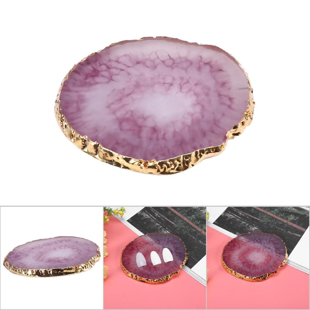 Natural Resin Stone Nail Art Plate Gel Polish Holder Drawing Color Palette Nail Art Display