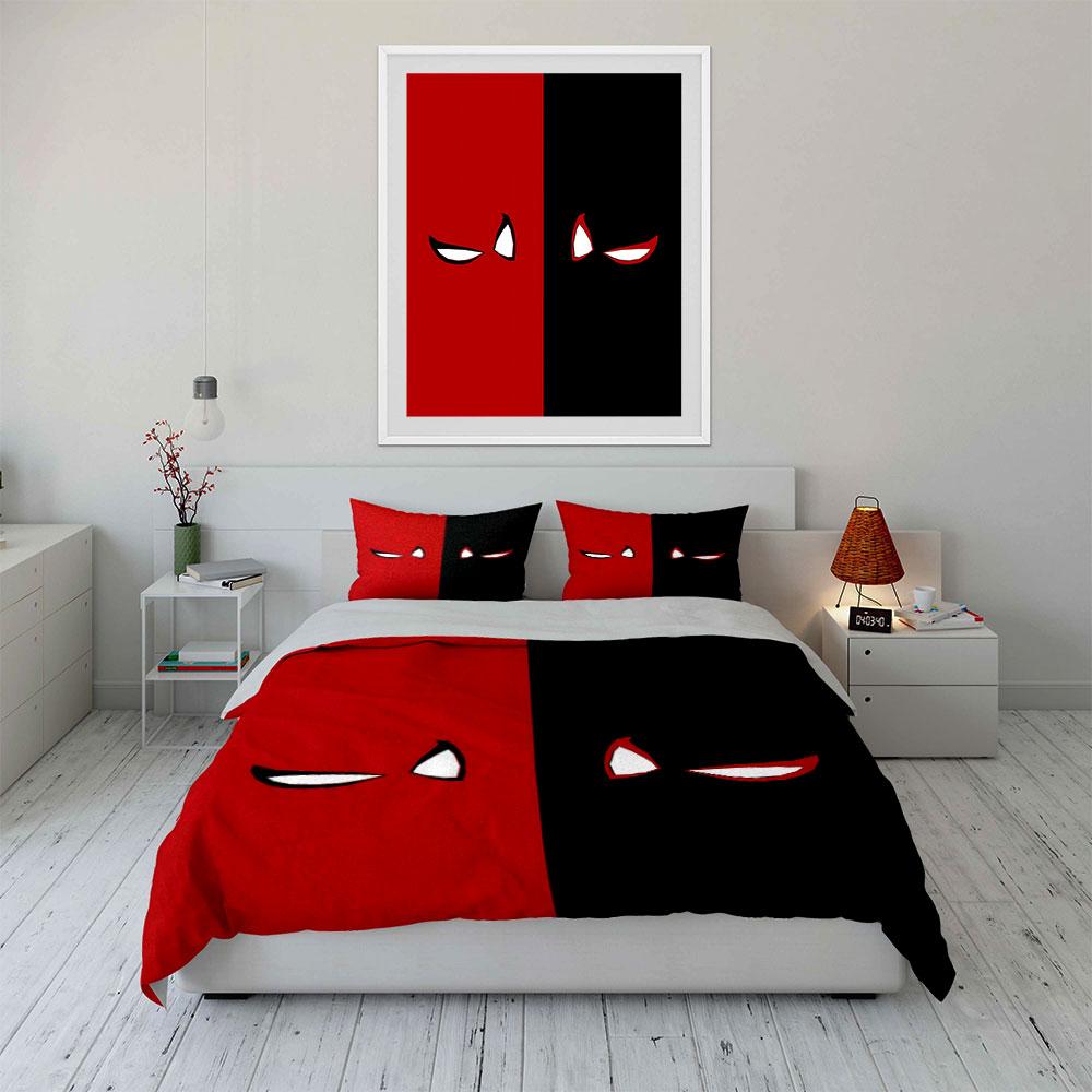 Red and Black, Eyes. Bedding Sets Duvet Cover Sets Duvet Covers Pillowcases(1 * Duvet Cover 2 * Pillowcases, Without Duvet Insert)
