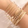 European Retro High-Quality Exaggerated Metal Open Cuff Wire Bracelet for Women