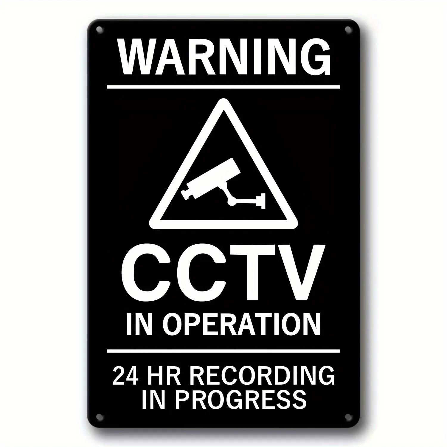 

1pcs CCTV in Operation,Metal Sign,Warning Aluminum Sign,For Home Farmhouse Porch Outdoor Decor,Easy To Install,Waterpoof 20x30cm（7.8x11.8inch）