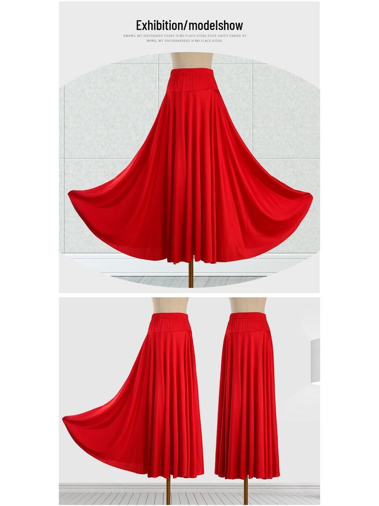 6-Meter Milchseide Ballsaalrock mit großem Schwung