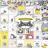 50pcs Simple Raccoon Cartoon Stickers for Kids' DIY Journals & Notebooks
