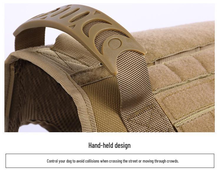 Water-Repellent 1000D Nylon Tactical Dog Vest Harness for Large Dogs