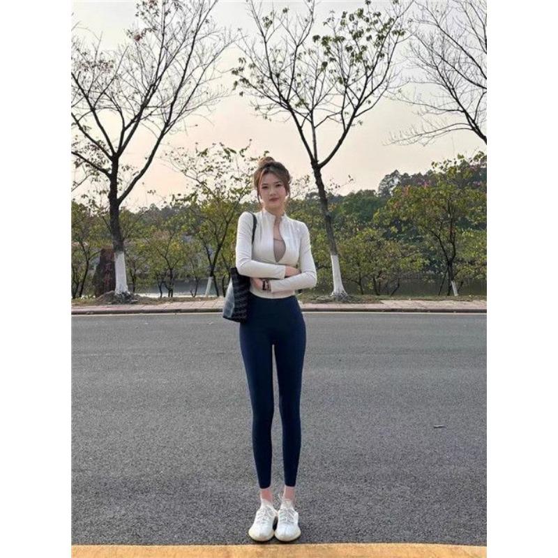 Sports Suit Women's Summer Long-sleeved Yoga Wear Quick-drying Jacket Jacket Women's High-waisted Hip Lift Shape Tummy Tuck Fitness Pants