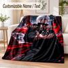 Tokyo Ghoul Custom Name Flannel Throw Blanket Soft Warm for Sofa Bed Indoor Home Use