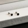 Stainless Steel Geometric Black Series Stud Earrings, Cross Simple Earrings, Love Dripping Oil Personalized Earrings
