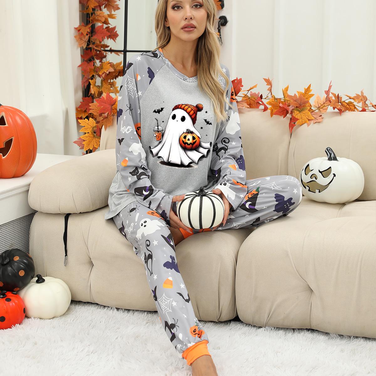 

Женский европейско-американский пижамный комплект на Хэллоуин из двух частей XX-Large