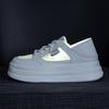 Leather mesh breathable little white shoes women's shoes summer new thick baseplate shoes versatile casual sports shoes