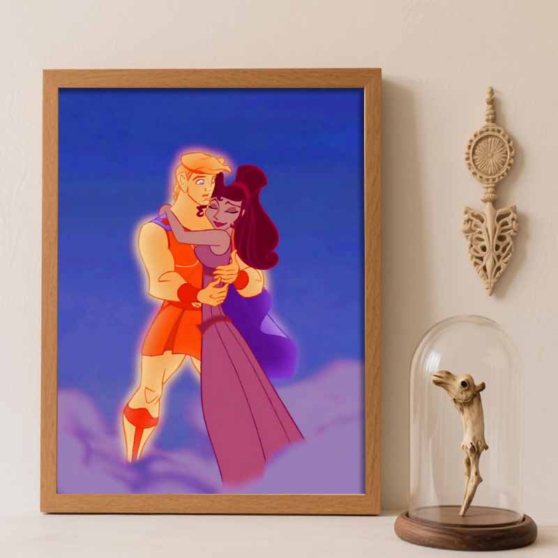 Disney Diamond Painting Kit Hercules Megara 5D Diamond Art Home Decor Creative Handmade Gift Round 20x30cm