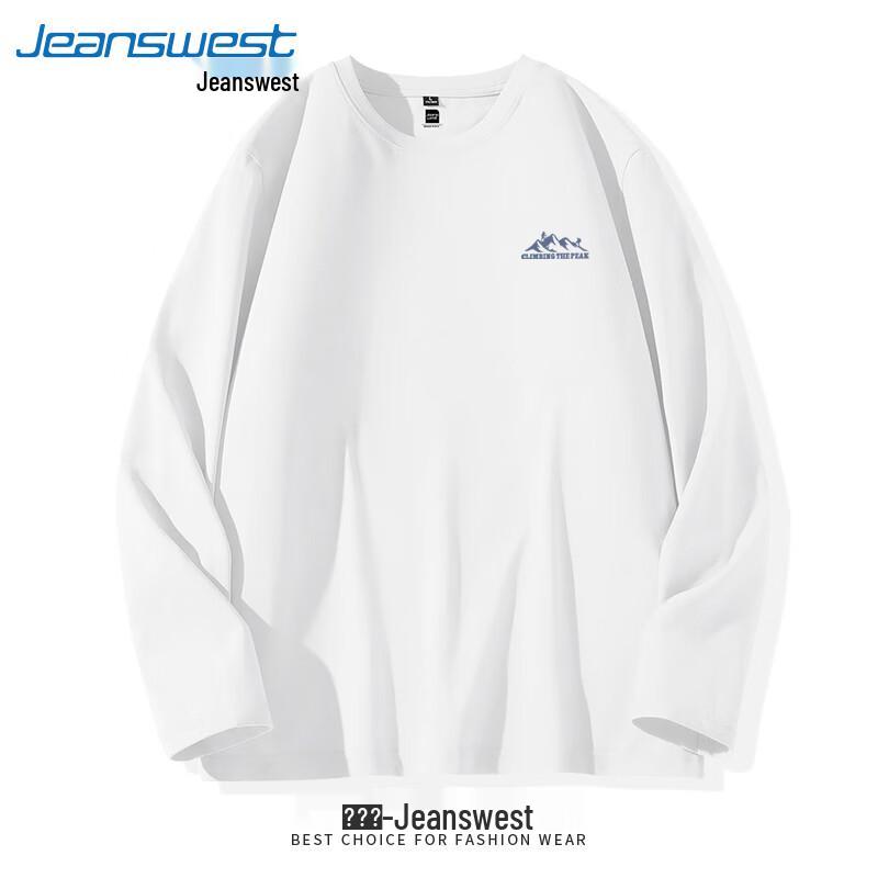 Jeanswest Men's Heavyweight Pure Cotton Long Sleeve T-Shirt