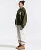 CREAM SODA LAB Cl Washed Graphic Jacquard Hoodie Knit Khaki
