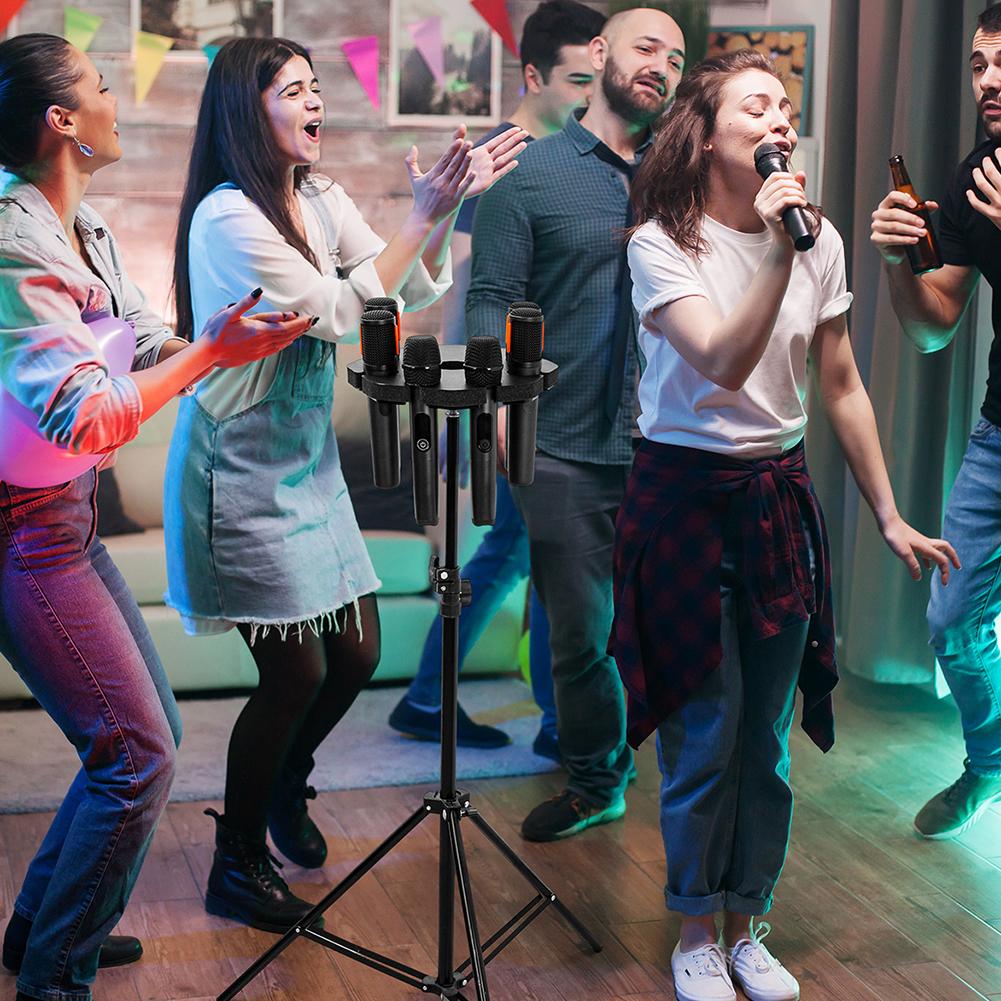 8-Schlitz Multi-Mikrofonständer Abnehmbarer Halter für kabelgebundene und kabellose Mikrofone Mikrofone Organisieren & Präsentieren Halter Mikrofonzubehör