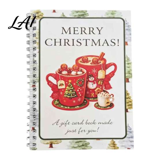 Holiday Gift Card Organizer Merry Christmas Book Sturdy Greeting Holder Teacher Appreciation Gifts Decorative Presenter for Wife Girlfriend