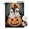 Frameless Pearl Painting Kit Pumpkin Ghost Castle Pattern DIY Shiny Bead Canvas Creative Craft for Adults Home Decor Festival Ornament