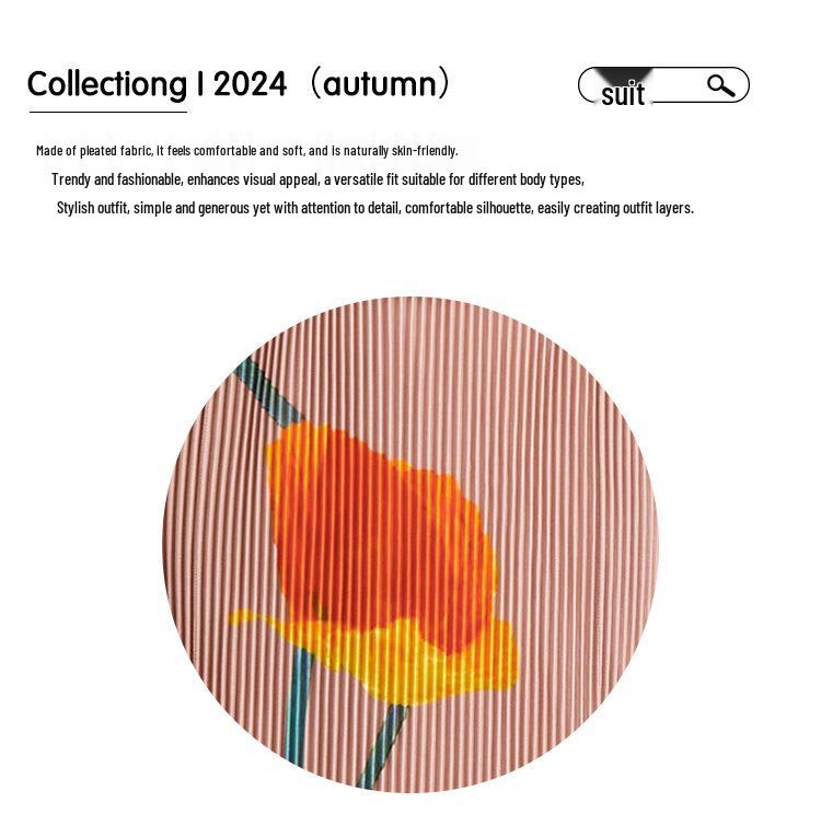 Mohnblumenmuster Damen Herbstmode Zweiteiler: Oberteil mit Fledermausärmeln & Midirock