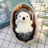 Hedgehog Panda Sleeping Basket Baby Toys Imitation Animal Animals Basket Plush Toys  Pet Doll