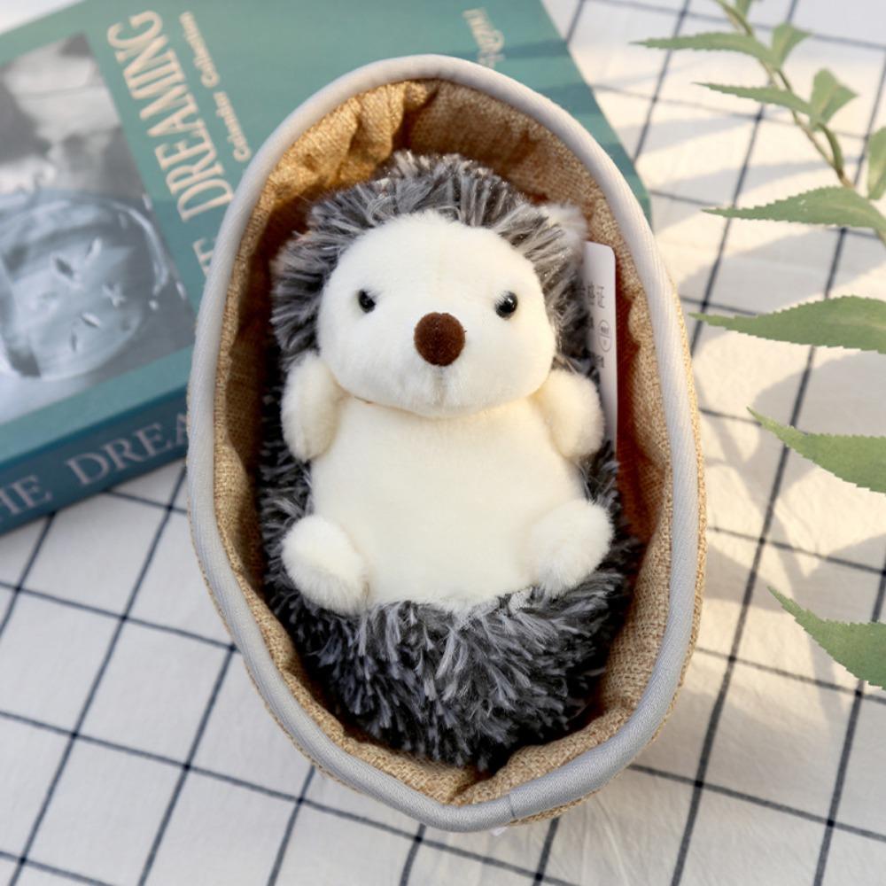 Hedgehog Panda Sleeping Basket Baby Toys Imitation Animal Animals Basket Plush Toys Pet Doll
