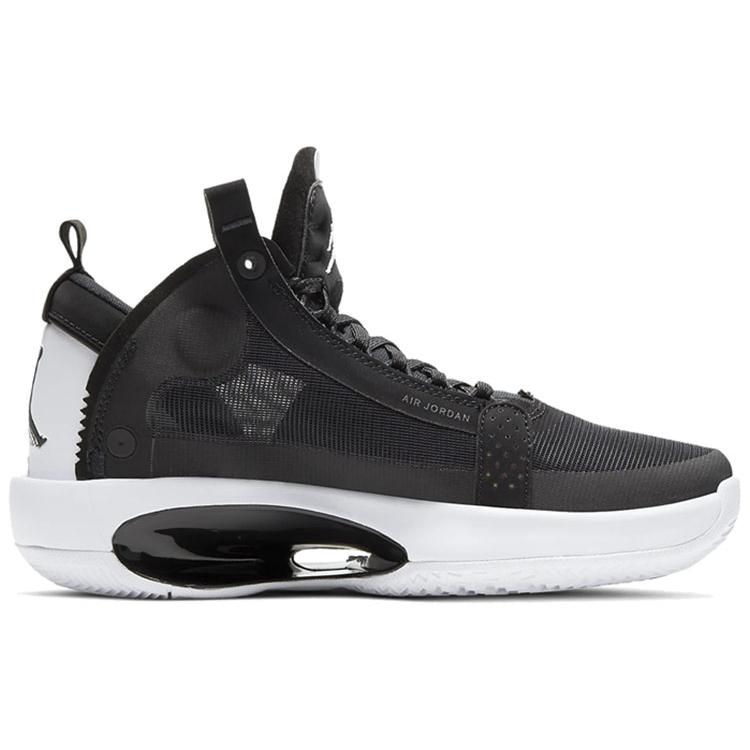Air Jordan 34 BG 'Eclipse' (Unisex) Schwarze / Schwarz-Metallic-Silber Kinder-Basketballschuhe BQ3384 001