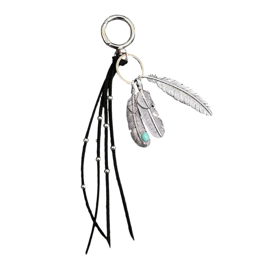 Feather Tassel Keychain With Glittery Faux Feather Ornament For Bags Backpacks Jewelry Accessories Elegant Gift Idea