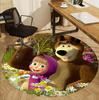 cartoon animation Pattern Round Rug, Indoor/Outdoor Mat, for Picnic, Gameroom, Bedroom, Office, Living Room, Home Decor Carpet, Birthday Gift