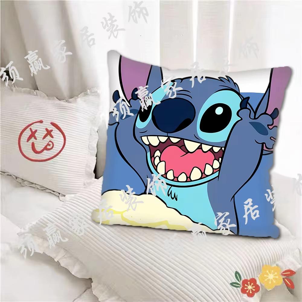Super Soft Pillowcase [Stitch] Cartoon Anime Pillow Dormitory Bedroom Pillow Cushion Student Day Gift 45x45 Home Decoration