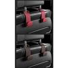 Multi-Functional Car Seat Rear Hook Headrest Premium Leather Auto Rear Seat Organizer Hanger Easy Install Auto Seat Storage Hook