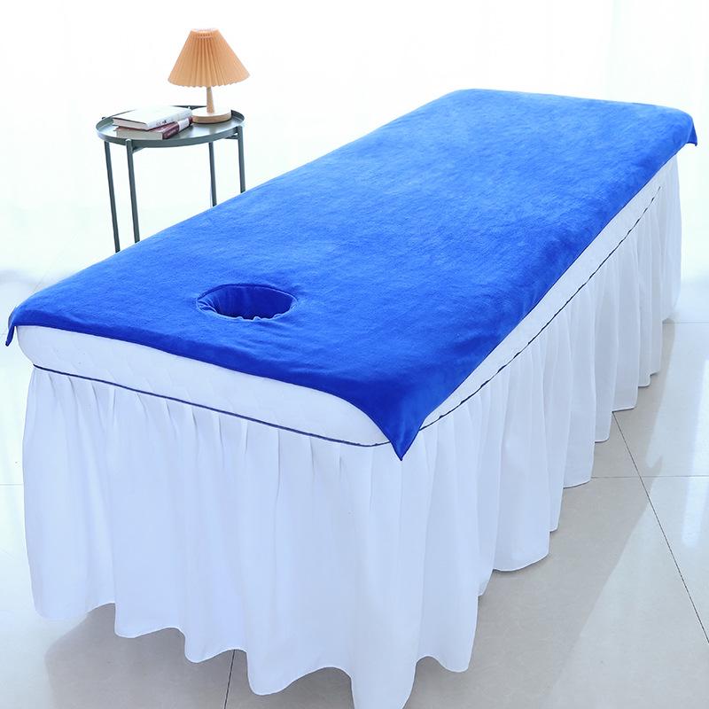 Custom Logo Beauty Salon Massage Bedspread with Face Hole