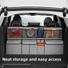 Large Capacity Car Trunk Bag Mesh Solid Color Backseat Storage Bag Car Interior Storage Bag Auto Organizer Accessories For Most
