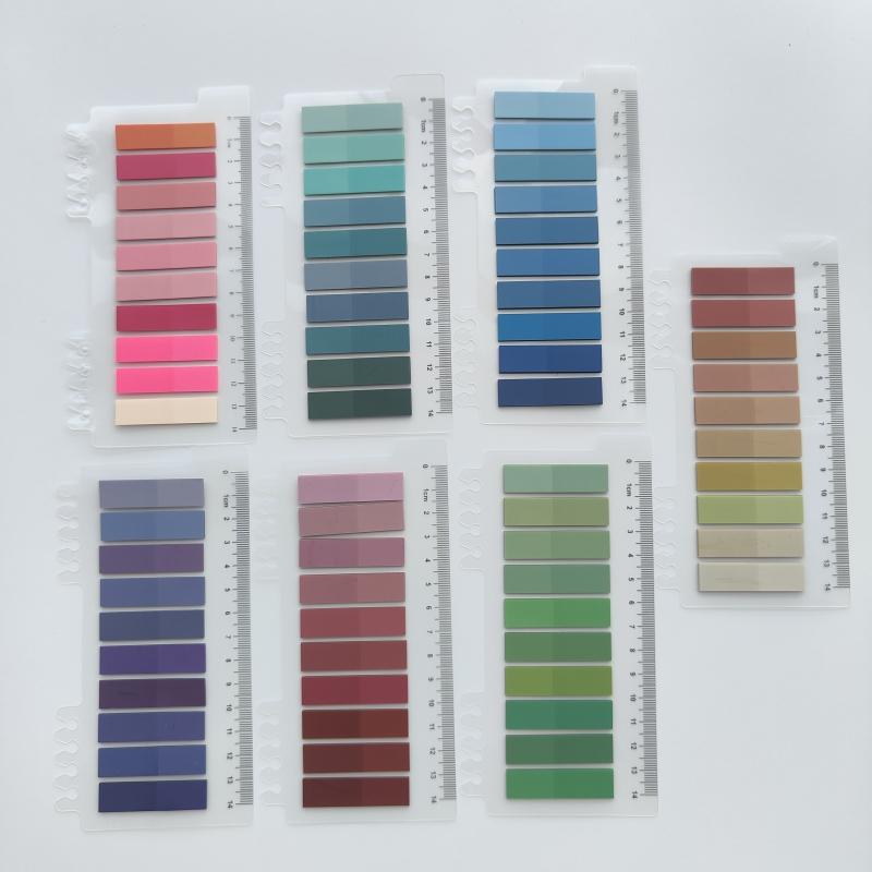 

1400Pcs Sticky Note Tabs for Page Marking PET Page Markers with Ruler Transparent Classify File Label Memo Stickers for Office