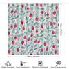 Strawberry Pattern Shower Curtain Blue Green Leaves Pink Fruits Cute Bathroom Decoration For Home Decor. This 128-Character Alie