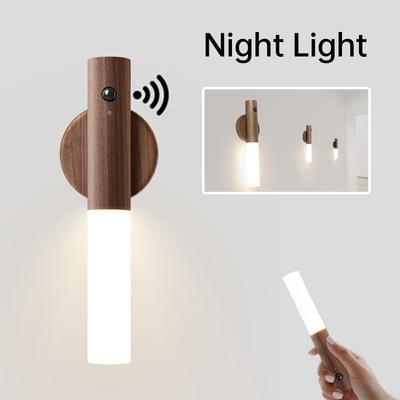 LED Nachtlicht Magnetische USB Wand Lampe Küche Schrank Schrank Licht Hause Treppe Schlafzimmer Tisch Bewegung Lampe Nacht Beleuchtung