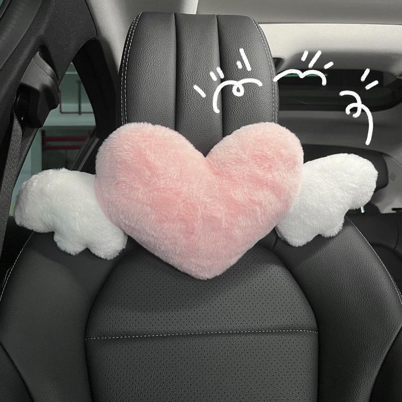 Cute Creative Plush Car Headrest & Neck Waist Support Pillow for Women