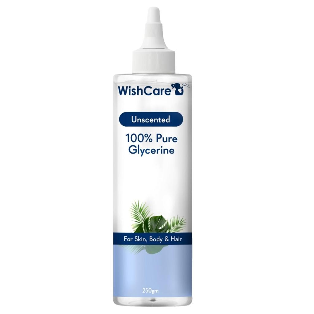 WishCare Unscented Glycerine Gel 250g Pure Vegan Moisturizer For Dry Skin Hydration Smooth Radiant Skin Care For Men And Women