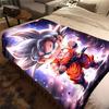 1PC Manta de Franela con Estampado de Son Goku, Alta Calidad para Todas las Estaciones, Decoración del Hogar, Calidez y Comodidad, Perfecta para Regalos de Navidad