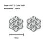 S925 Sterling Silver Moissanite Stud Earrings 1.4ct 7 Stones Flower Women Earring For Party Engagement Fine Jewelry Earings