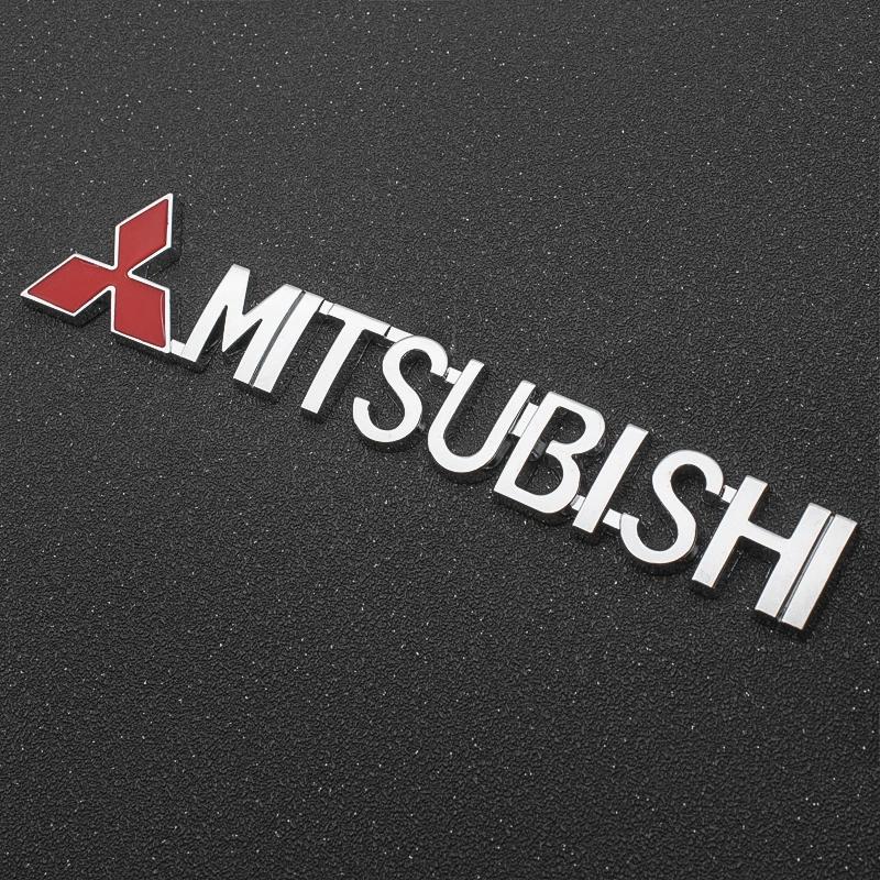 3D Aluminum Badge Car Styling Body Car Side Fender Decorative Sticker For Mitsubishi ASX Pajero Ralliart Lancer Mirage Pajero