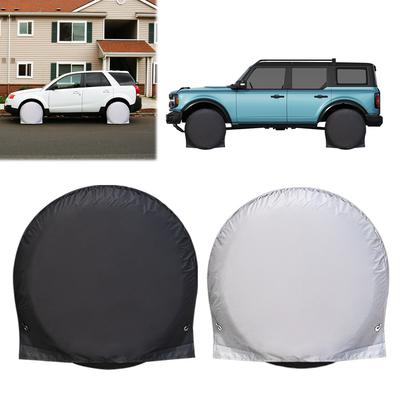 4/2/1Pcs 32inch RV Tire Covers Waterproof Spare Tire Cover UV Resistant Automotive Wheel Protector for Sun Rain Tyre Protection